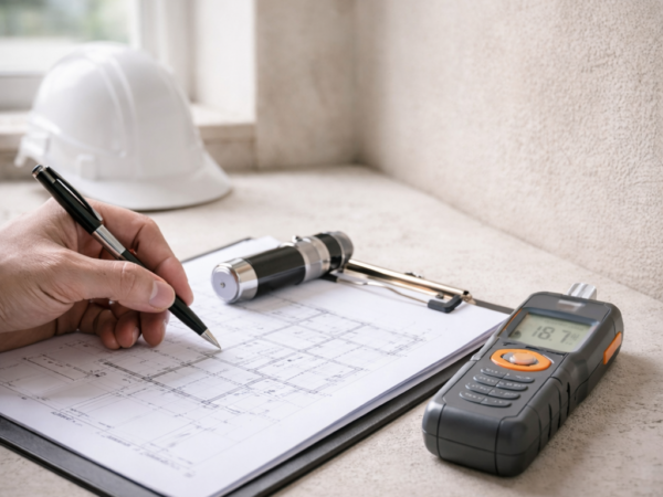 Expertise technique du bâtiment avec analyse sur plan et mesure des désordres